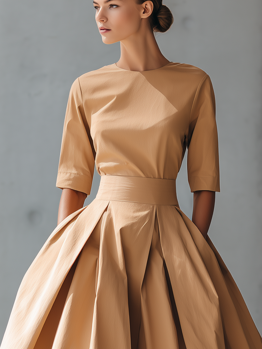 Women's Structured Cotton-Blend Maxi Dress MDA2258G9T