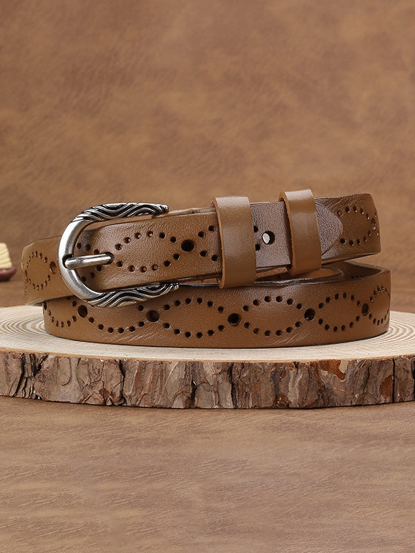 Women's Fashion Hollow Imitation Leather Belt MDA0106H8Y