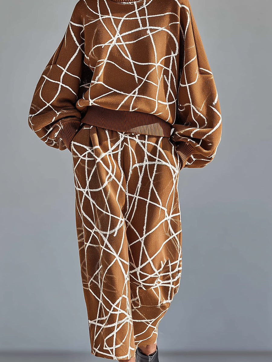 Women's Blended Boho Chic Knit Tow Piece Set MDA2455G3I