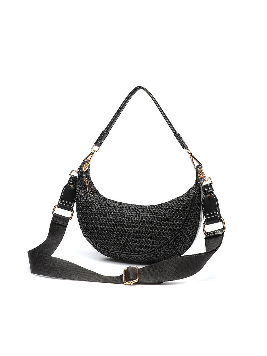 Women's Casual Shoulder Crossbody Bag Woven Underarm Bag MDA0444H5I