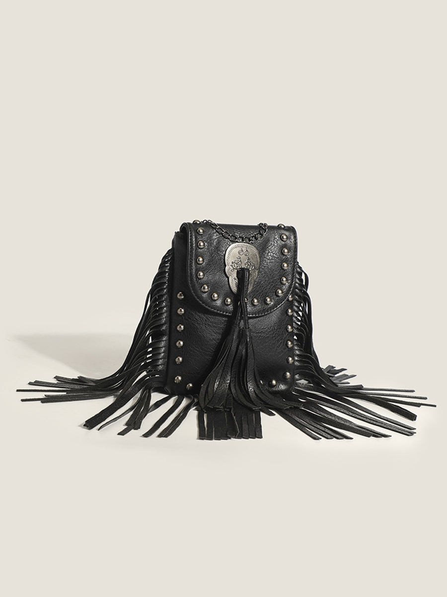Women's Fashion Western Cowboy Style Tassel Bag MDA0878H9Y