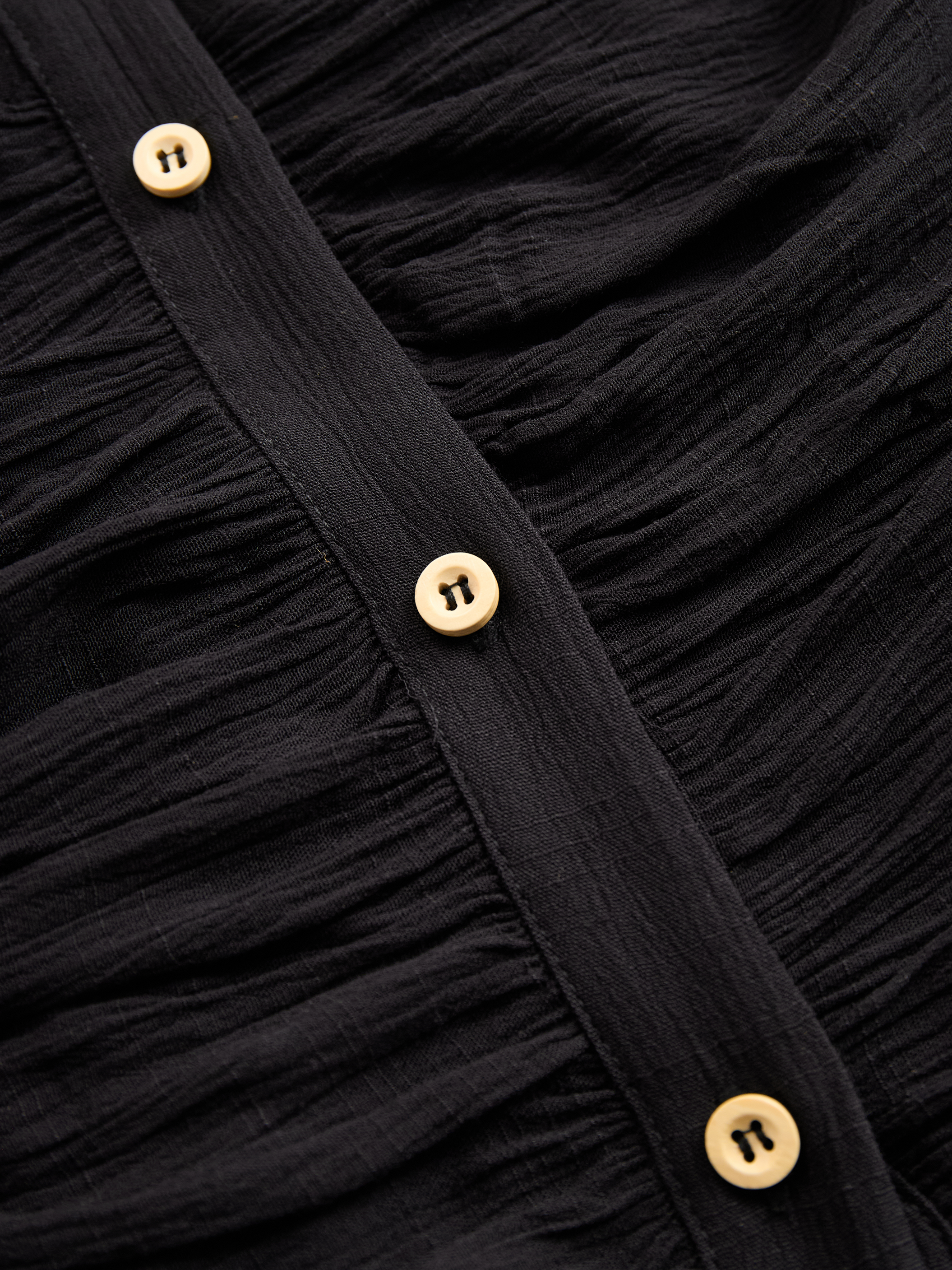 Women's Imitation Cotton And Linen Pleated Lapel Single-breasted Long-sleeved Maxi Dress MDA1768I7Y