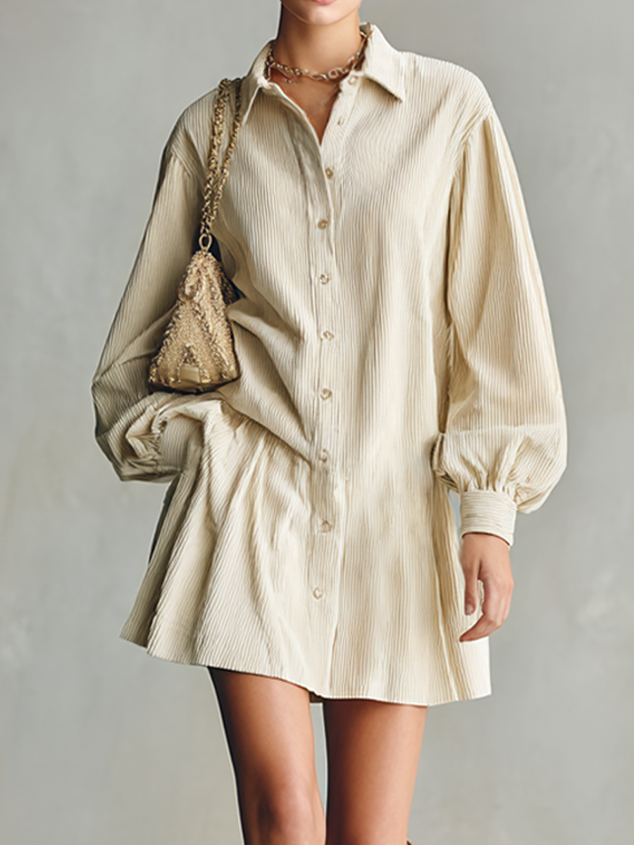 Women's Beige Corduroy Shirt Jacket MDA2514K4AP