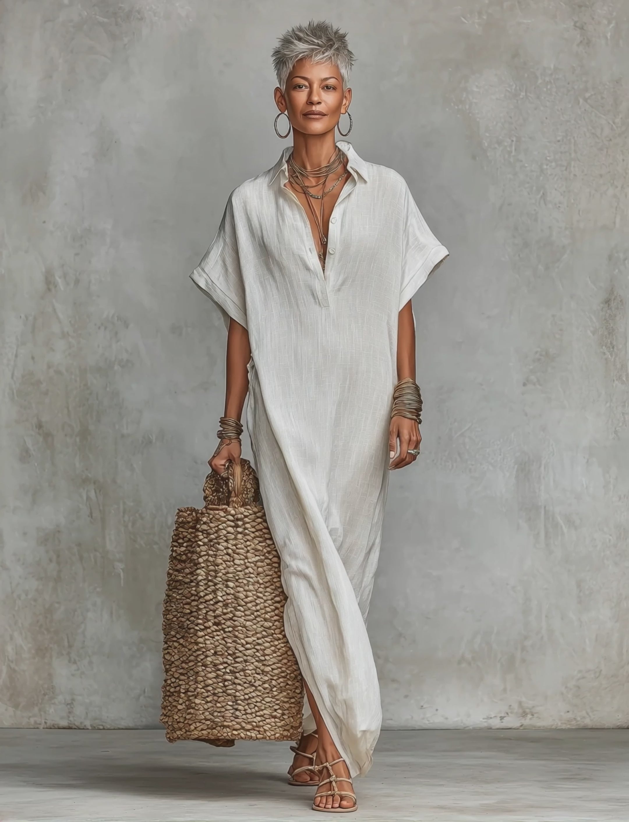 loose fitting maxi dress Women's Minimalist Loose-fitting Shirt MDZ0678A4Y – Modesees Style:Q1545-White nye23 Lucinda Glitter Bow Mini while the lightweight breathable