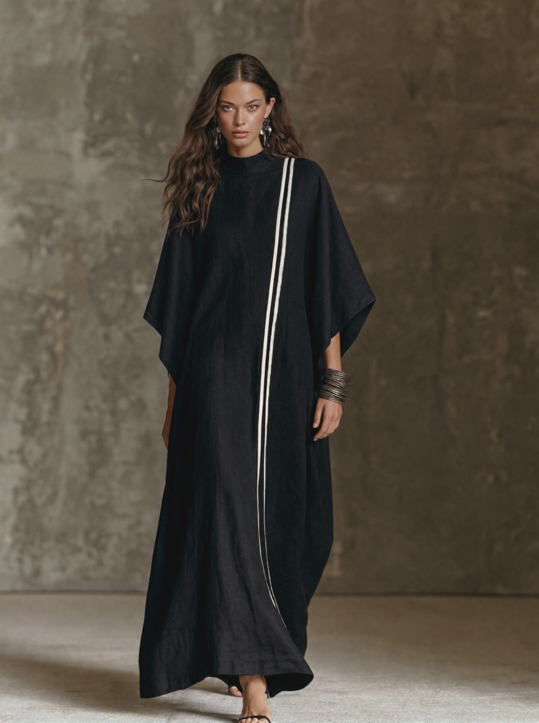 black dress with batwing sleeves Women's Minimalist Mock-Neck Batwing-Sleeve Maxi MDZ0444H0WY, / L Disney Frozen Toddler Ruffle wsnk:Classic High Top while the back zip Size:UK-14 / US-10