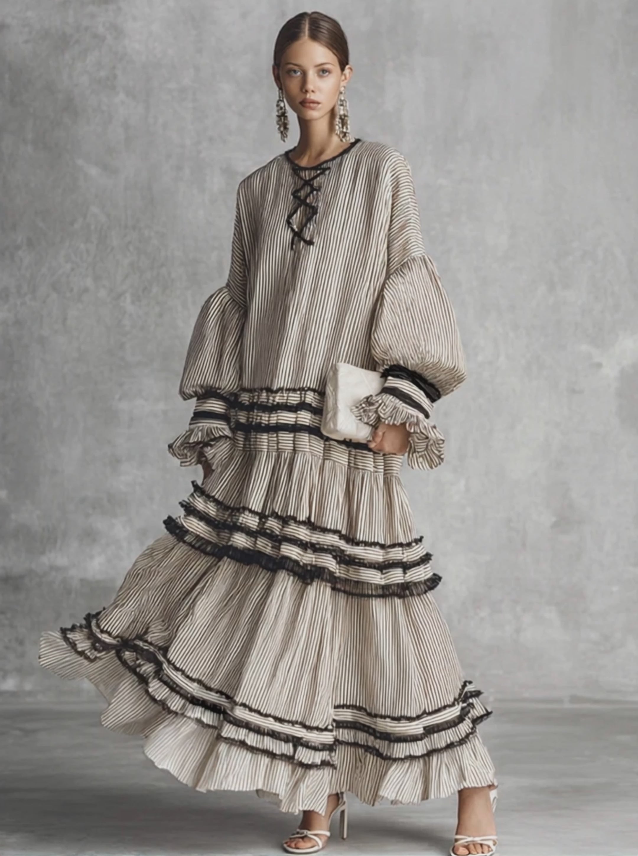 boho striped dress Free People Cecelia Midi Dress Palma Combo / Medium